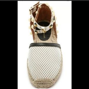 Rebecca minkoff  studded snakeskin mesh shoes